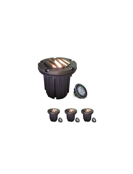 Brass Top Cover Landscape Well Lights, Low Voltage In Ground Lights(MLR-G02)-Grated Top