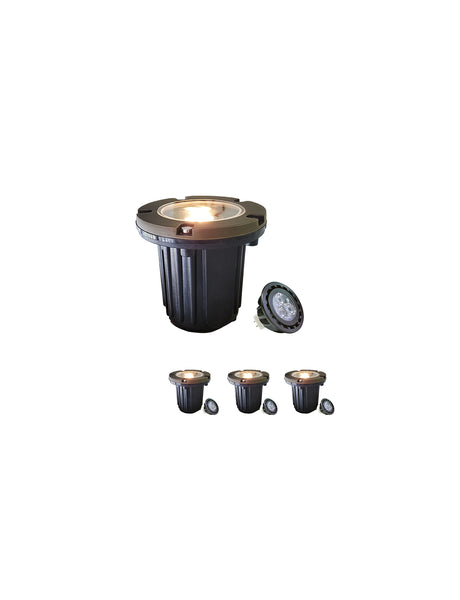 Brass Outdoor In Ground Lights 12V Low Voltage Landscape Well Lights (MLR-G01)-Flat Top