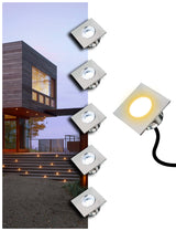 Stainless Steel 4W Low Voltage Recessed LED Deck Light for Outdoor Floor Yard Square Top-(MLR-SSG10~12)