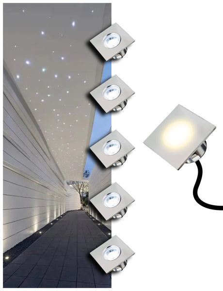 Stainless Steel 4W Low Voltage Recessed LED Deck Light for Outdoor Floor Yard Square Top-(MLR-SSG10~12)