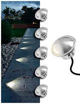 Stainless Steel 4W Low Voltage Recessed LED Deck Light Outdoor Step Stair Lights Round Top-(MLR-SSG07~09)