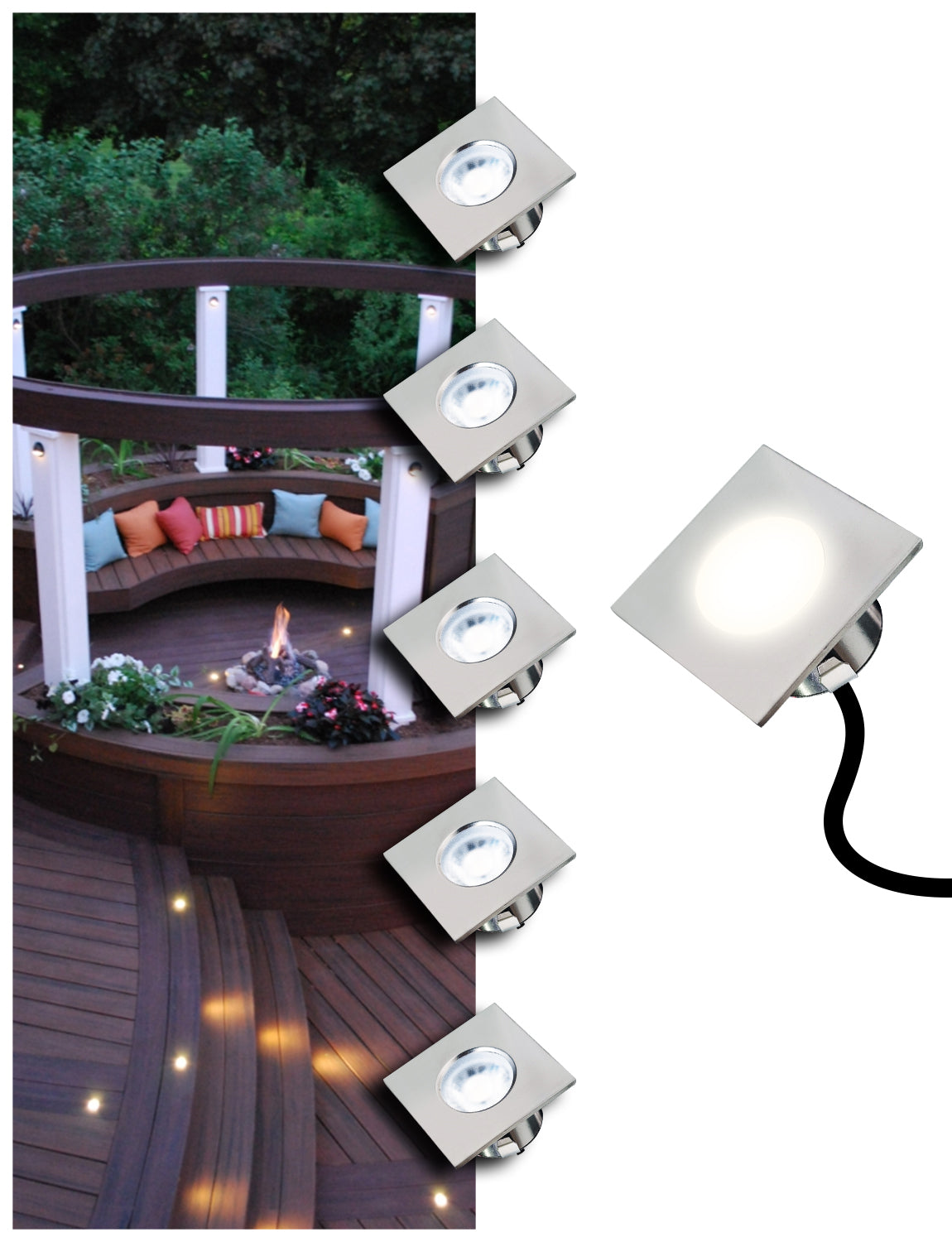 Stainless Steel 4W Low Voltage Recessed LED Deck Light for Outdoor Floor Yard Square Top-(MLR-SSG10~12)