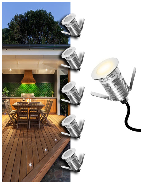 Stainless Steel 1W 12V Recessed LED Deck Light for Outdoor Floor Yard (MLR-SSG04~06)