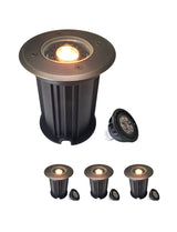 Brass Low Voltage Outdoor In Ground Well Lights (MLR-G08)-Open Top