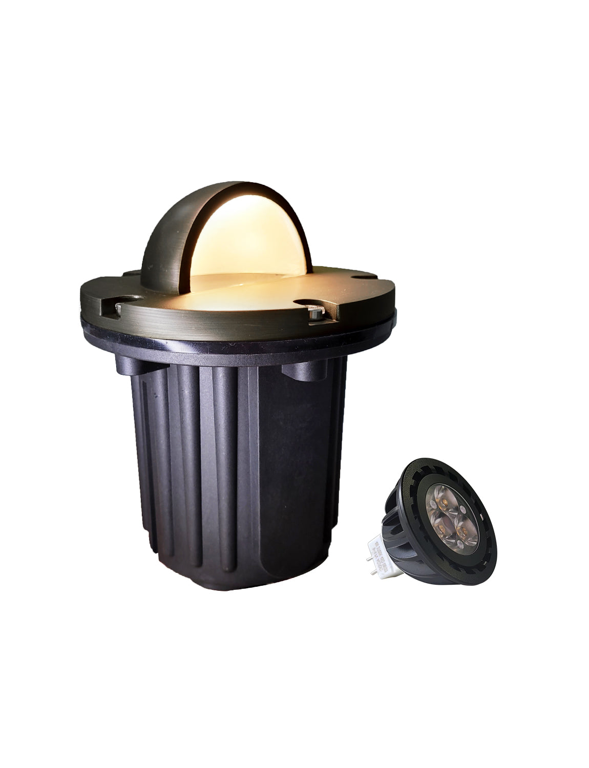 12V Low Voltage Outdoor Brass Top Cover Landscape In Ground Well Lights (MLR-G03)-Beacon Top