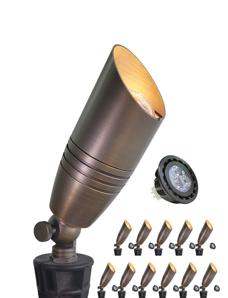 Low Voltage LED Outdoor Brass Landscape Spot Lights for Yard and Garden (MLR-S02)