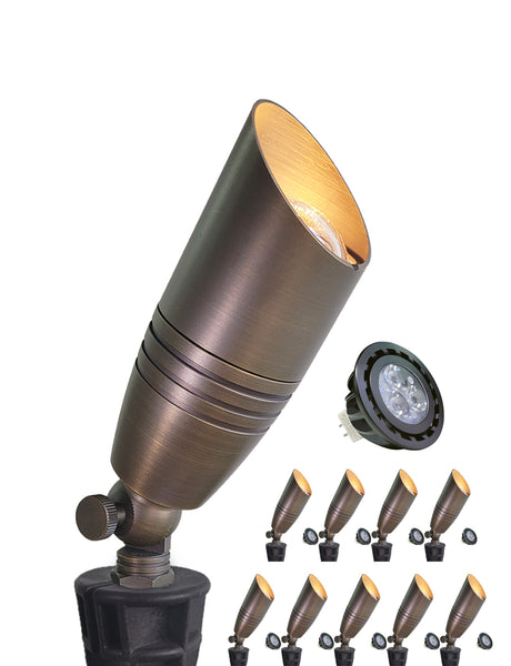 Low Voltage LED Outdoor Brass Landscape Spot Lights for Yard and Garden (MLR-S02)