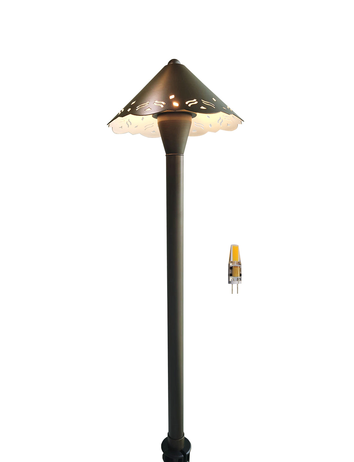 LED Landscape Brass Path Light for Outdoor Driveway Lights Yard (MLR-P04)