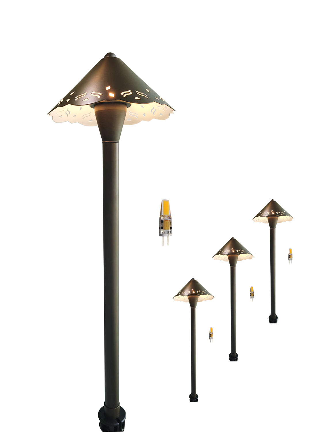 LED Landscape Brass Path Light for Outdoor Driveway Lights Yard (MLR-P04)