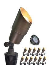 Brass Low Voltage LED Outdoor Landscape Spotlight Garden Patio Trees (MLR-S01)